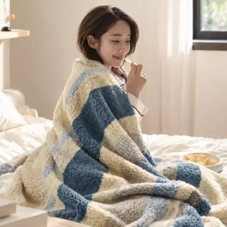 듀라텍스 라움 극세사 무릎 담요 소프트 블랭킷 모던블루